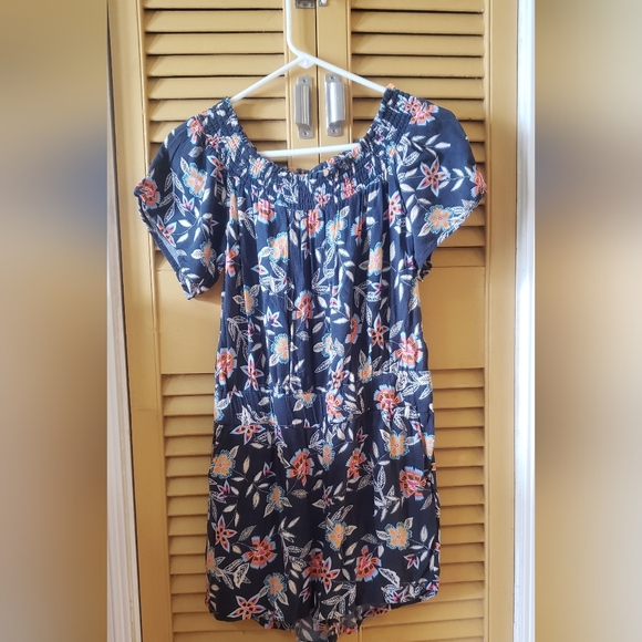 LOFT Other - LOFT Linen off the Shoulder Romper with Side Pockets